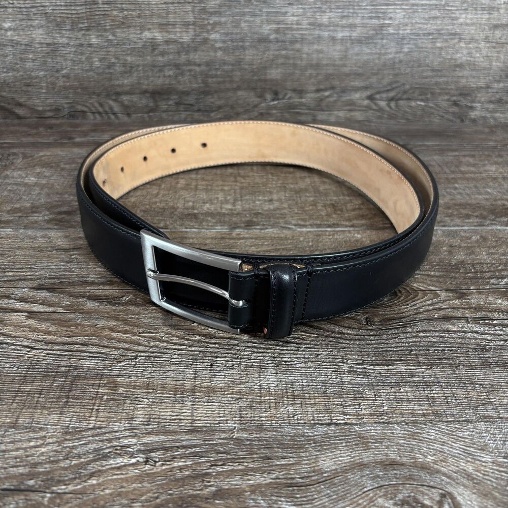 To Boot New York Adam Derrick Belt Men's 42 Black Leather Handmade In Italy